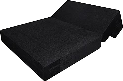 Rejoice Sofa Cum Bed - 2 Seater, Plain Cushion ( Premium Molfino Fabric, Black )