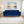 Lisbon Neo 4 Seater Wooden Sofa Cum Bed - ( Premium Molfino Fabric- Blue )