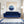Lisbon  4 Seater Wooden Sofa Cum Bed - ( Premium Molfino Fabric-Blue)