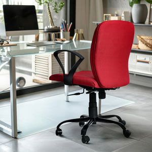 Titan Mid-Back Office Chair – Ergonomic Design with Dual Foam Support (Red)