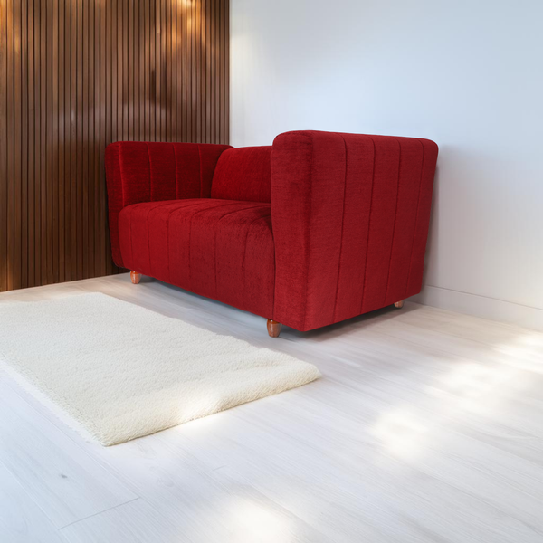 Tokyo 2 Seater Sofa- ( Premium Molfino Fabric- Maroon )