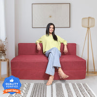 rejoice sofa cum bed 4 seater without cushion jute fabric light grey copy