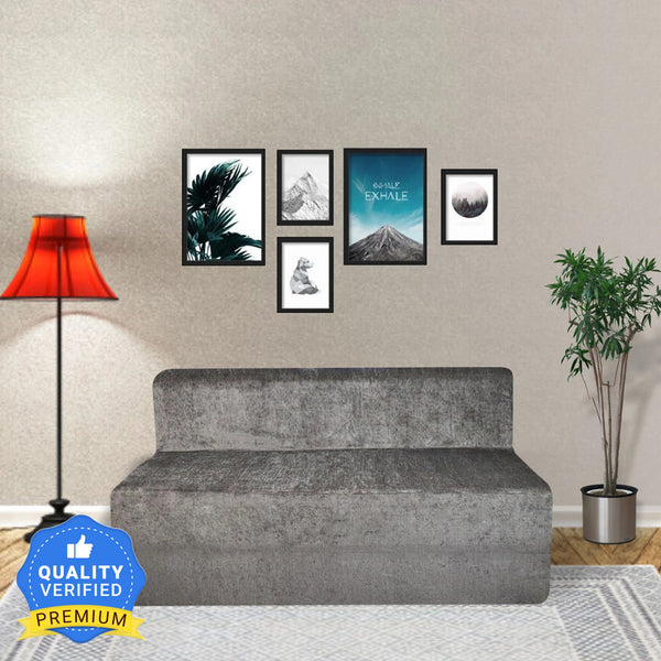 Rejoice Sofa Cum Bed - 3 Seater, ( Premium Molfino Fabric, Light Grey )