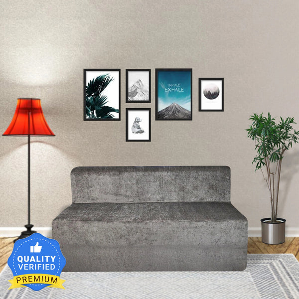 Rejoice Sofa Cum Bed - 2 Seater,  ( Premium Molfino Fabric, Grey )