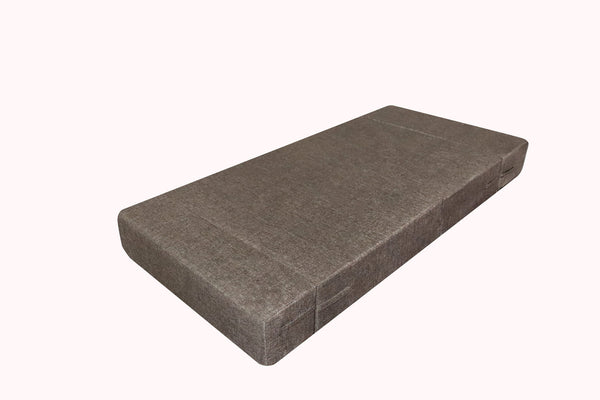 Rejoice Sofa Cum Bed - 1 Seater,  ( Jute Fabric, Brown )