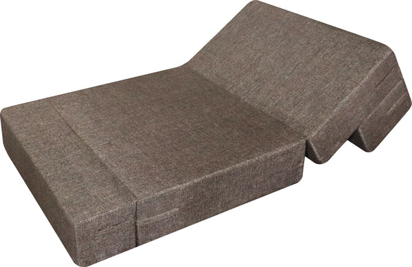 Rejoice Sofa Cum Bed - 1 Seater,  ( Jute Fabric, Brown )