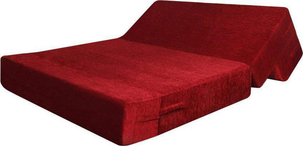 Rejoice Sofa Cum Bed - 1 Seater,  ( Premium Molfino Fabric, Maroon )