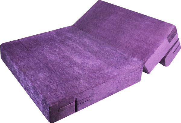 Rejoice Sofa Cum Bed - 3 Seater, ( Premium Molfino Fabric, Purple )