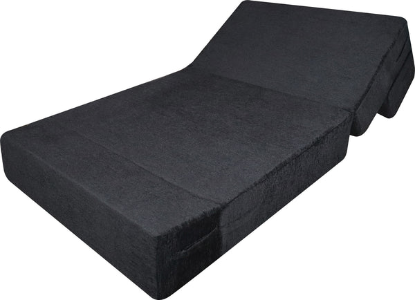 Rejoice Sofa Cum Bed - 1 Seater,  ( Premium Molfino Fabric, Black )