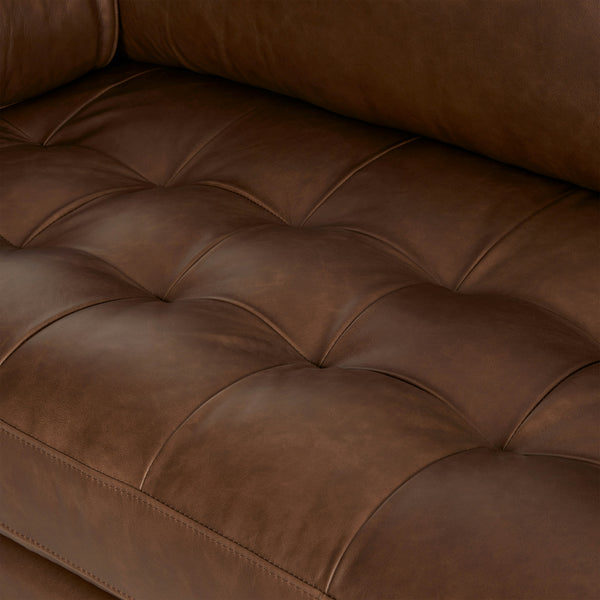 Vienna 3 Seater Sofa- ( Leatherette Fabric - Brown )