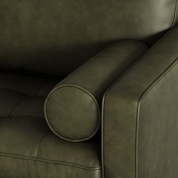 Vienna 6 Seater Sofa Left Corner - ( Leatherette Fabric - Green )