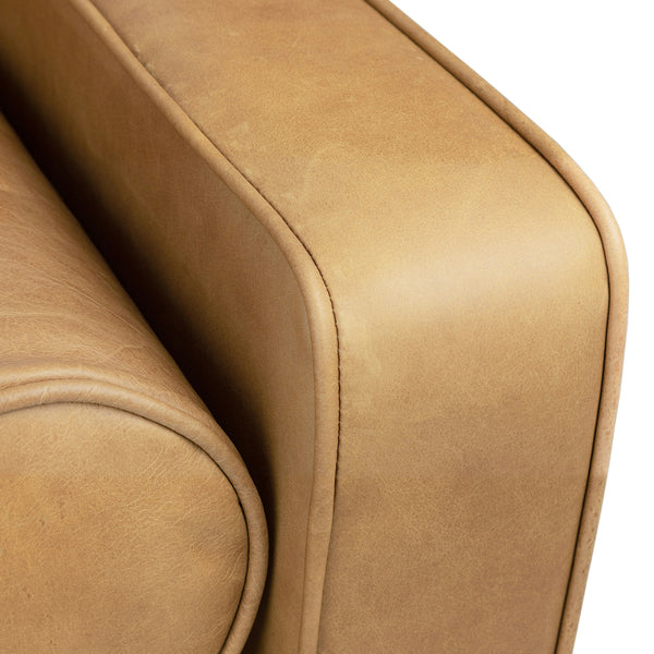Vienna 3 Seater Sofa- ( Leatherette Fabric - Tan )