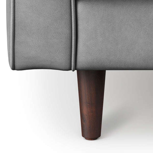 Vienna 3 Seater Sofa- ( Leatherette Fabric - Grey )