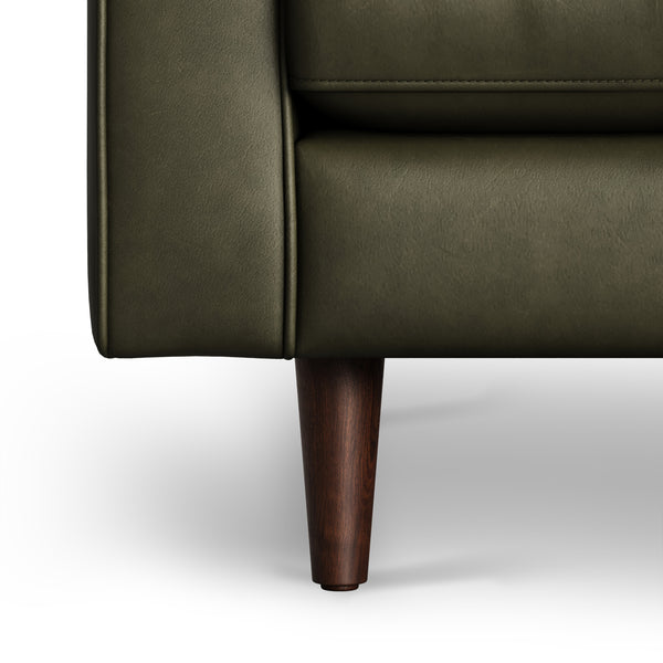 Vienna 3 Seater Sofa- ( Leatherette Fabric - Green )
