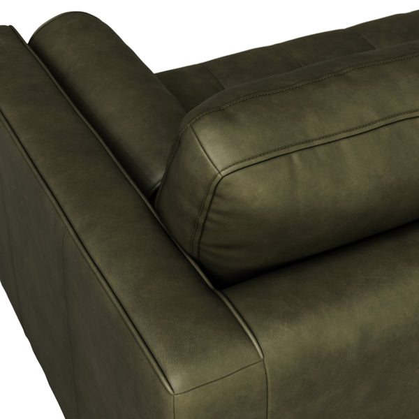 Vienna 6 Seater Sofa Left Corner - ( Leatherette Fabric - Green )