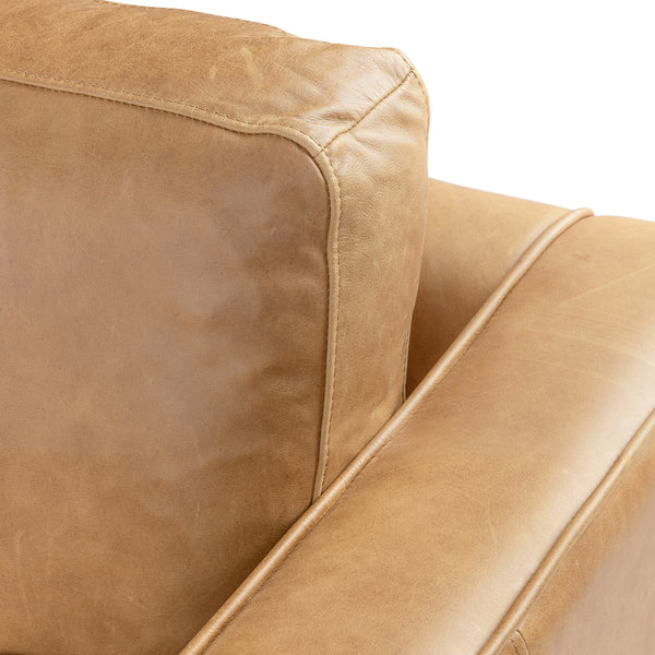 Vienna 6 Seater Sofa Right Corner - ( Leatherette Fabric - Tan )