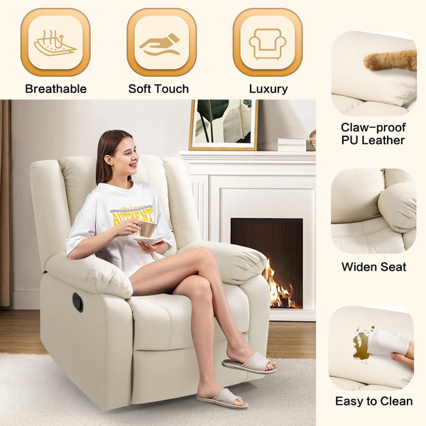 Phoenix 1 Seater Recliner – ( Spacious, Luxurious & DIY-Friendly- Beige )
