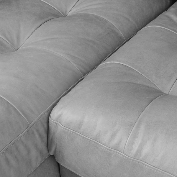Vienna 6 Seater Sofa Left Corner - ( Leatherette Fabric - Grey )