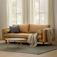 vienna 3 seater sofa leatherette fabric taos brown copy