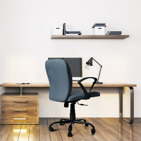 Titan Mid-Back Office Chair – Ergonomic Design with Dual Foam Support (Light Grey)