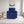 London 1 Seater Sofa- ( Plush Suede Fabric- Blue )