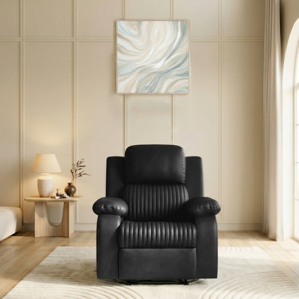 Miami 1 Seater Recliner – ( Spacious, Luxurious & DIY-Friendly- Black )