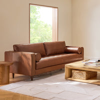 vienna 3 seater sofa leatherette fabric beige copy