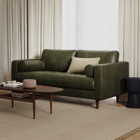 vienna 2 seater sofa leatherette fabric grey copy