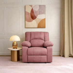 Phoenix Icon 1 Seater Motorise Recliner – ( DIY-Friendly, Plush Suede - Peach )