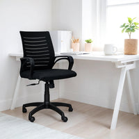 bolt mid back office chair ergonomic durable versatile blue copy