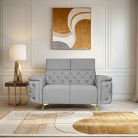 rome 2 seater sofa plush suede fabric brown copy