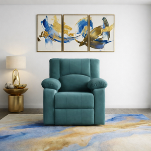 Phoenix Icon 1 Seater Motorise Recliner – ( DIY-Friendly, Plush Suede - Teal )