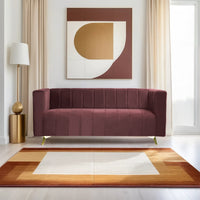 tokyo icon 3 seater sofa plush suede fabric blue copy