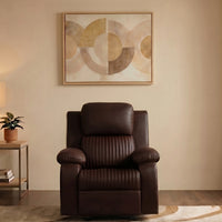 miami 1 seater recliner spacious luxurious diy friendly brown
