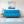 Florida 3 Seater Wooden Sofa Cum Bed - ( Premium Molfino Fabric- Sky Blue )