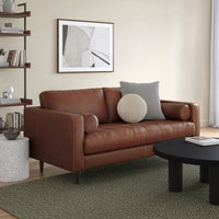vienna 2 seater sofa leatherette fabric blue copy