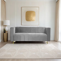tokyo icon 3 seater sofa plush suede fabric brown copy