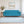 Lisbon Neo 3 Seater Wooden Sofa Cum Bed - ( Premium Molfino Fabric- Sky Blue )