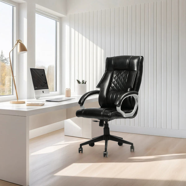 Magnum Mid-Back Office Chair – Ergonomic, Durable & Versatile (Leatherett - Black)
