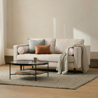 vienna 2 seater sofa leatherette fabric black copy
