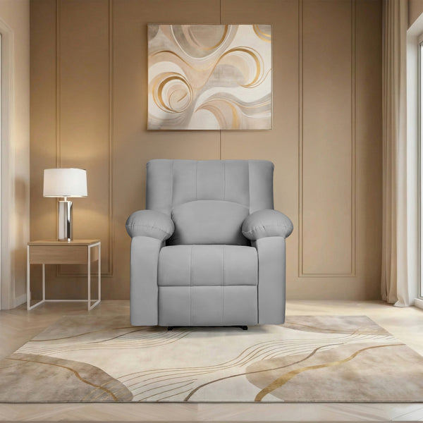 Phoenix Icon 1 Seater Recliner – ( Spacious, Luxurious & DIY-Friendly, Plush Suede - Grey )