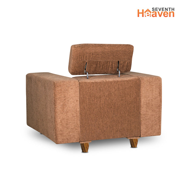 Berlin 1 Seater Sofa- ( Premium Molfino Fabric- Beige )