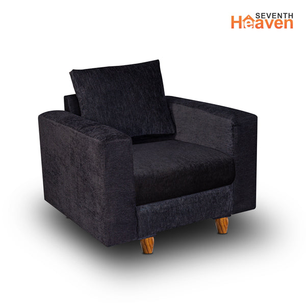 Rio 1 Seater Sofa- ( Premium Molfino Fabric- Black )