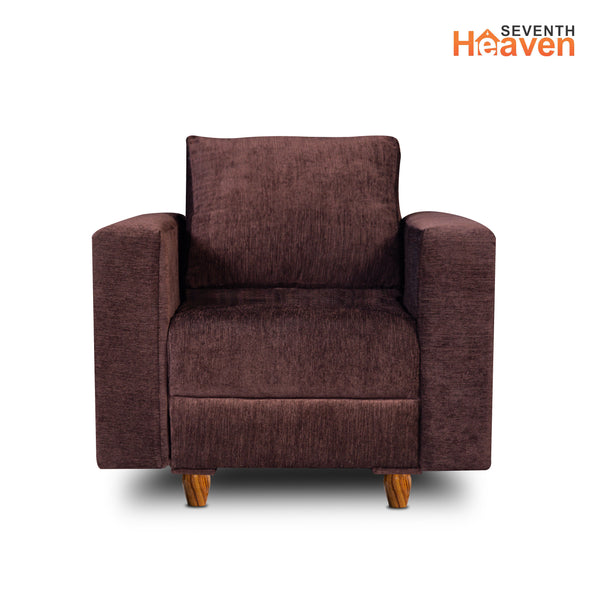 Rio 1 Seater Sofa- ( Premium Molfino Fabric- Brown )