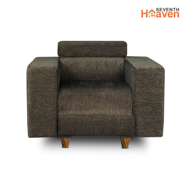 Berlin 1 Seater Sofa- ( Premium Molfino Fabric- green )