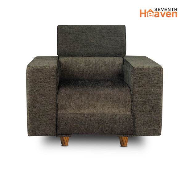 Berlin 1 Seater Sofa- ( Premium Molfino Fabric- green )