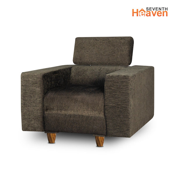 Berlin 1 Seater Sofa- ( Premium Molfino Fabric- green )
