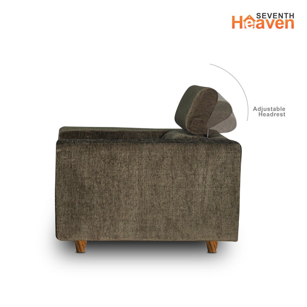 Berlin 1 Seater Sofa- ( Premium Molfino Fabric- green )