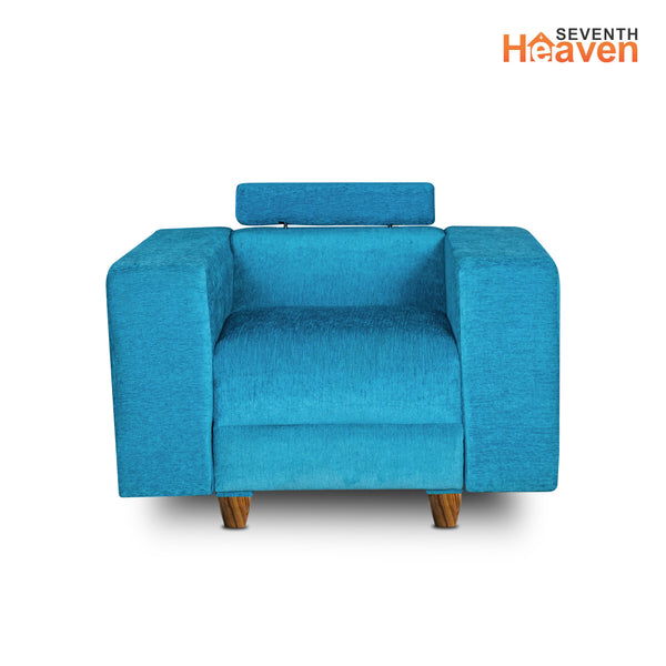 Berlin 1 Seater Sofa- ( Premium Molfino Fabric-Sky Blue )