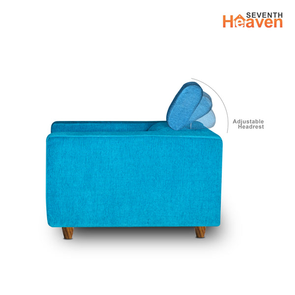 Berlin 1 Seater Sofa- ( Premium Molfino Fabric-Sky Blue )